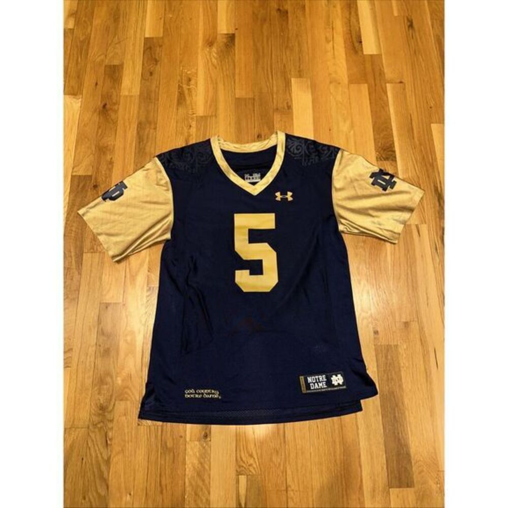 Notre Dame‎ Fighting Irish 2014 Shamrock Series BlueGold UA Jersey -Size Small